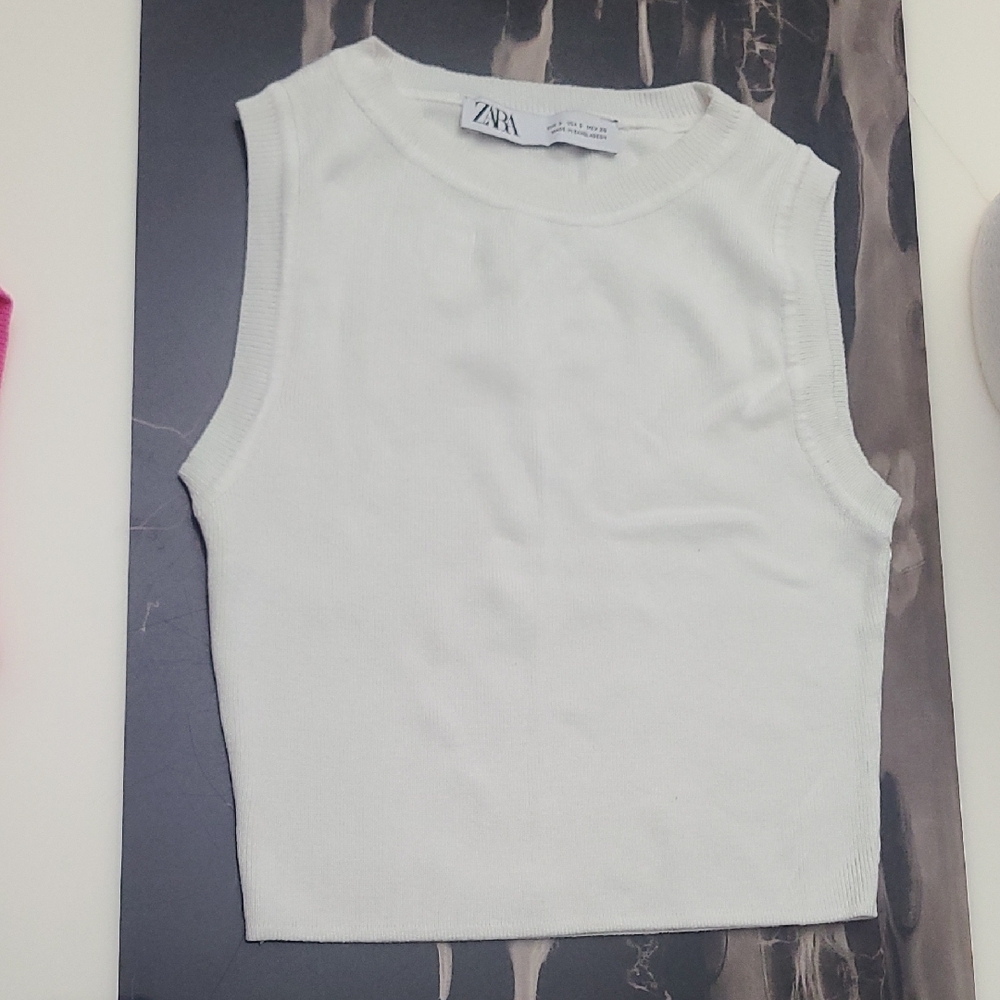 Zara Classic White Tank Top